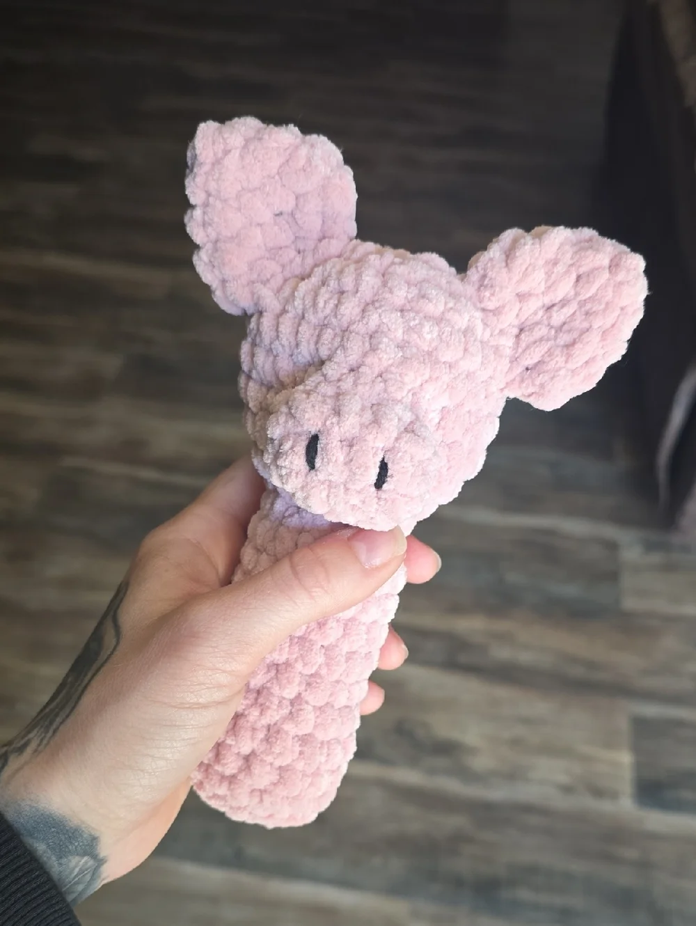 Crochet Pig Rattle - Picture 1 of 3